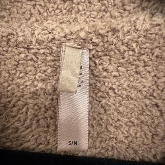 SKIMS Cozy Knit Half Zip Cropped Pullover | S/M | Light Brown - Picture 3 of 5